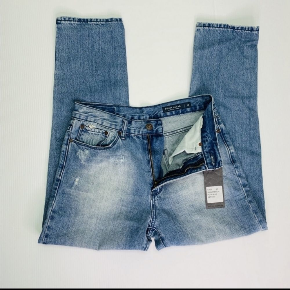 Denim Colab Jeans Size Merewether Slim Moon Washed Blue Distressed NWT
